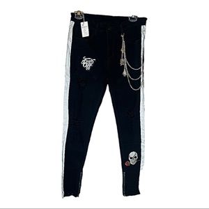 Brand new Longbida customized skinny jeans